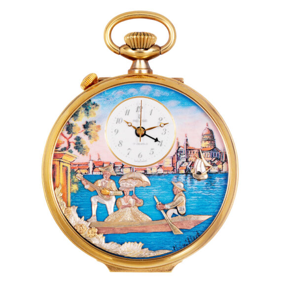 Swiss centre seconds musical automaton lever Circa 1985