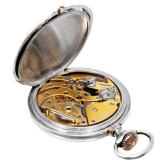 Swiss silver and rose gold Swiss silver and rose gold keyless lever watch Circa 1891