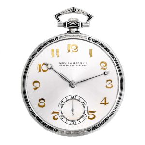 Swiss white gold and enamel Art Deco dress watch Circa 1928