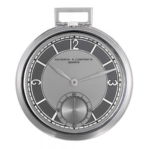Elegant Swiss platinum open faced dress watch Circa 1935