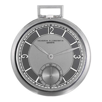 Elegant Swiss platinum open faced dress watch Circa 1935