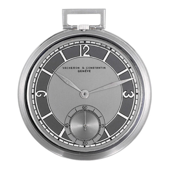 Elegant Swiss platinum open faced dress watch Circa 1935
