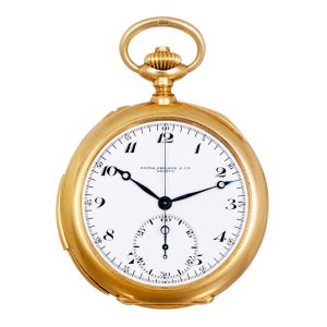 Swiss gold minute repeating lever chronograph Circa 1910