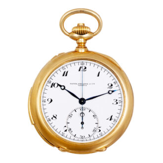 Swiss gold minute repeating lever chronograph Circa 1910
