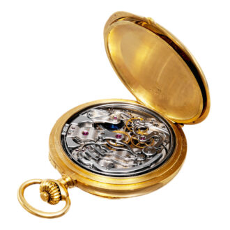 Swiss gold minute repeating lever chronograph Circa 1910