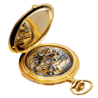 Swiss gold minute repeating lever chronograph Circa 1910