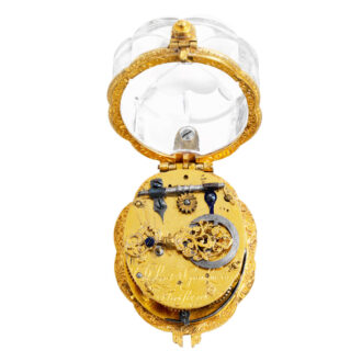 English rock crystal single handed pendant watch Circa 1640