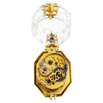 German rock crystal single handed pendant watch Circa 1600