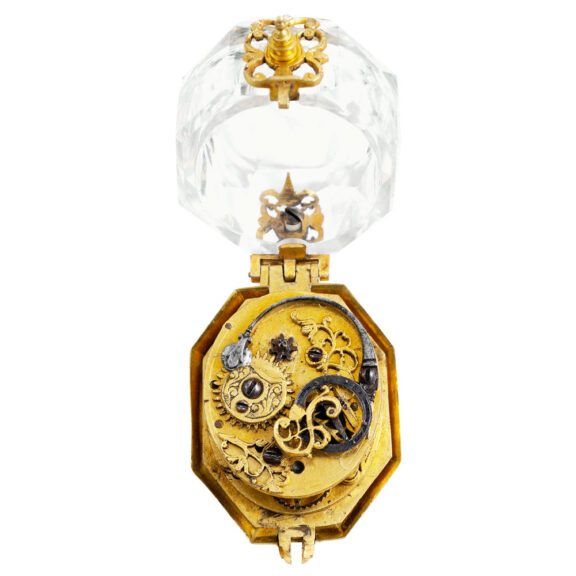 German rock crystal single handed pendant watch Circa 1600 German rock crystal single handed pendant watch Circa 1600