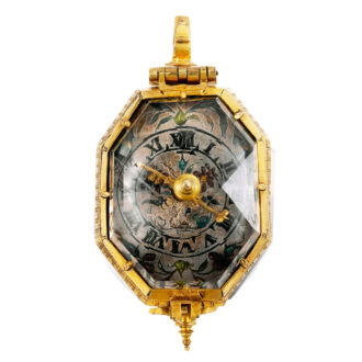 German rock crystal single handed pendant watch Circa 1600