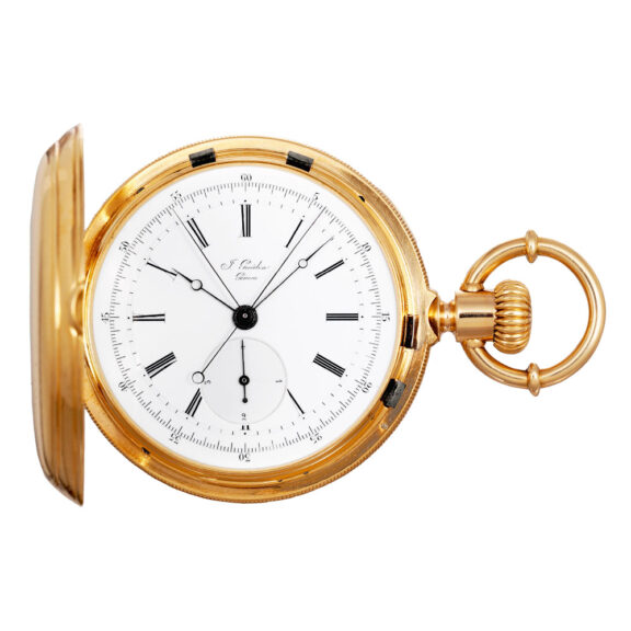 Swiss chronograph with quarter-second diablotine Circa 1870