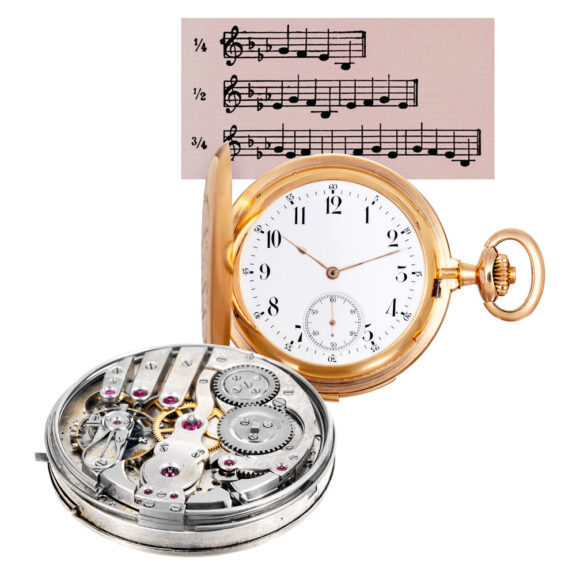 Swiss gold lever with carillon Westminster chime Circa 1910