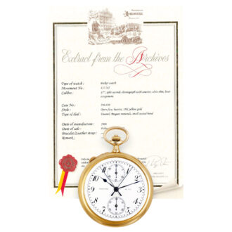 Swiss 18K gold split-seconds lever chronograph Circa 1906