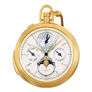 Important Swiss gold lever with 10 complications Circa 1963