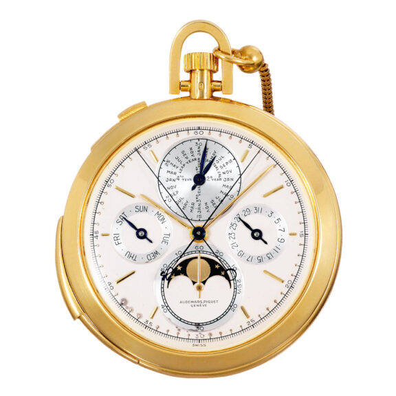 Important Swiss gold lever with 10 complications Circa 1963