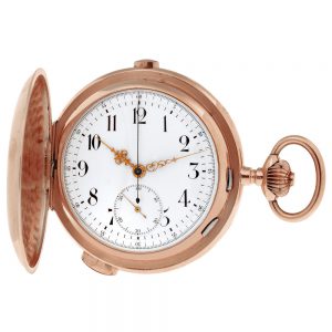 Swiss 18K rose gold repeating lever chronograph Circa 1885
