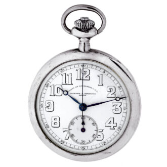 Fine and interesting Swiss silver lever chronograph Circa 1918
