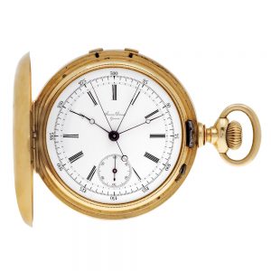Swiss 18K gold lever split-seconds chronograph Circa 1880