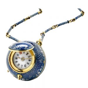 Swiss ball form pendant watch with matching chain Circa 1900