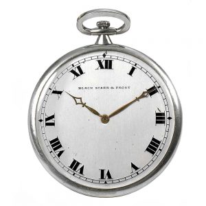 Slim Swiss platinum open faced lever dress watch Circa 1925