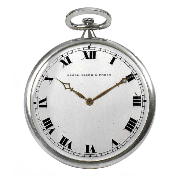Slim Swiss platinum open faced lever dress watch Circa 1925