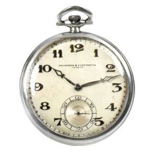 Swiss platinum open faced keyless dress watch Circa 1930