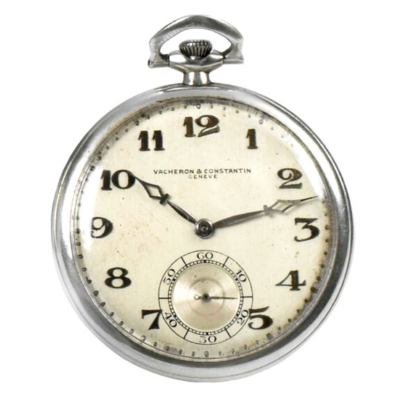 Swiss platinum open faced keyless dress watch Circa 1930