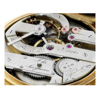 Danish 18K gold hunting cased pocket chronometer Circa 1880