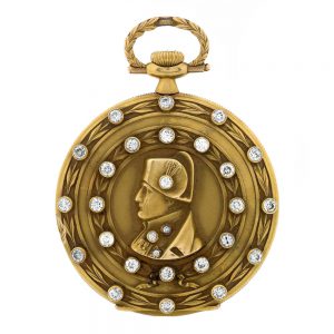 Swiss gold lever watch with portrait of Napoleon Circa 1910