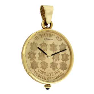 Fine and rare Swiss 18K gold pendant coin watch Circa 1975