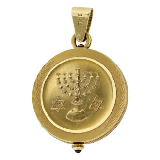 Fine and rare Swiss 18K gold pendant coin watch Circa 1975