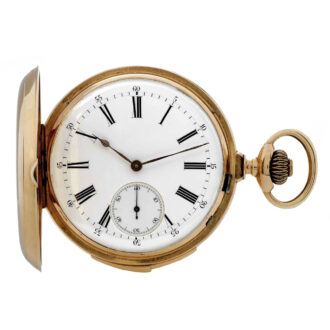 Swiss gold minute repeating keyless lever watch Circa 1900