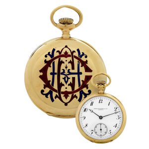 Very fine Swiss 18K gold open faced keyless lever Circa 1898