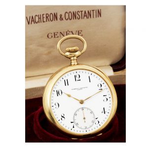 Fine Swiss 18K gold open faced keyless lever Circa 1970