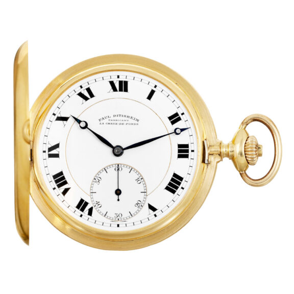 Swiss gold hunting cased keyless lever dress watch Circa 1920