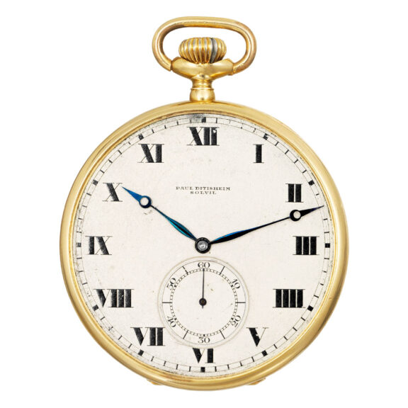 Elegant Swiss gold open faced lever dress watch Circa 1935