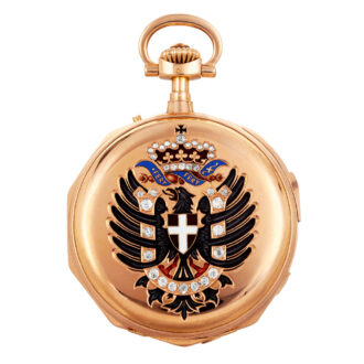 Swiss 18K rose gold minute repeating lever watch Circa 1890