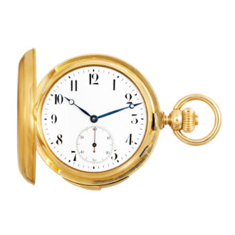 Swiss 18K gold repeating lever with carillon chime Circa 1910