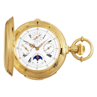 Large Swiss 18K gold lever with six complications Circa 1890