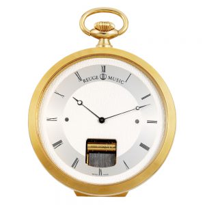 Swiss lever with visible built-in music box Circa 1987