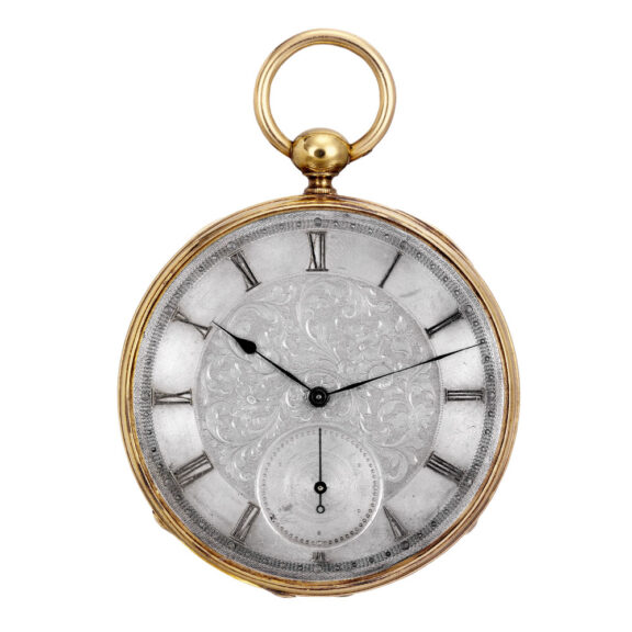 Swiss gold chronometer with equation of time chart Circa 1860