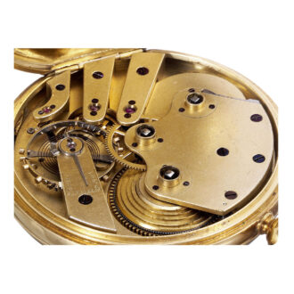Swiss gold chronometer with equation of time chart Circa 1860