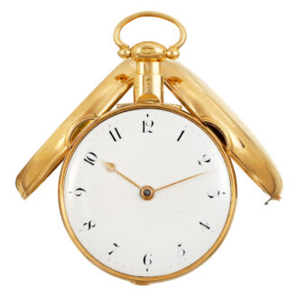 English gold pair-cased rack lever pocket watch Circa 1812