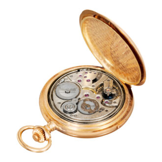 Swiss gold repeating carillon grande sonnerie lever Circa 1910