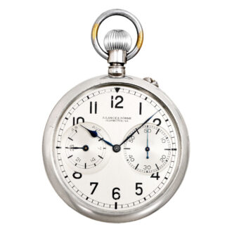 German nickel keyless lever with power reserve Circa 1942