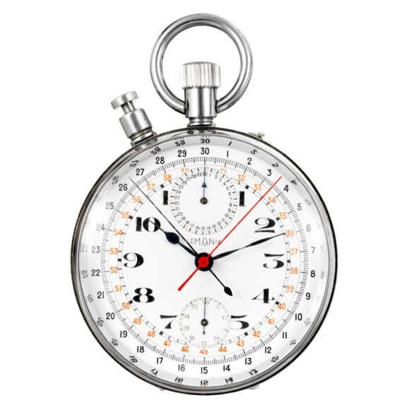 Large Swiss chromed split-seconds chronograph Circa 1955