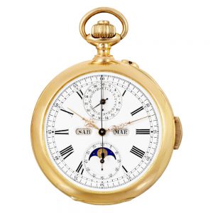 Very fine Swiss 18K gold complicated lever watch Circa 1900