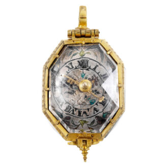 Small German rock crystal single handed verge Circa 1600