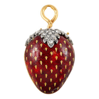 Swiss cylinder watch in the form of a strawberry Circa 1890
