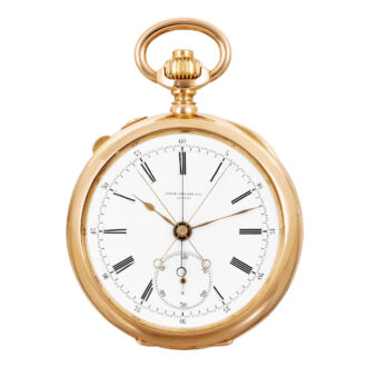 Swiss rose gold split-seconds lever chronograph Circa 1884